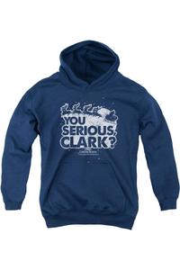 Молодежная толстовка с капюшоном "Рождественские каникулы, ты серьезно, Кларк" Gildan, темно-синий
