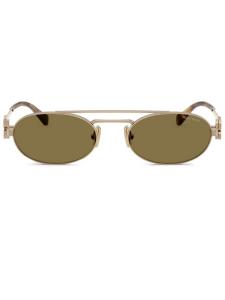 Солнцезащитные очки в овальной оправе Miu Miu Eyewear, золотой