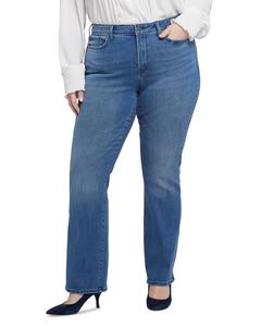 Джинсы Barbara High Rise Bootcut в стиле каскадной волны NYDJ Plus, синий