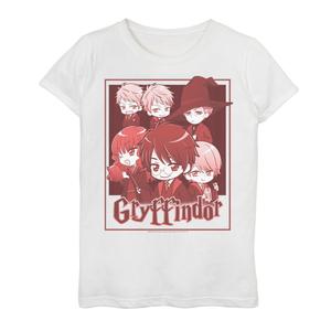 Футболка с рисунком аниме «Гарри Поттер» для девочек 7–16 лет, групповая фотография, «Гриффиндорский дом» Harry Potter