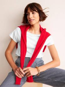 Футболка с вырезом лодочкой Boden, белый