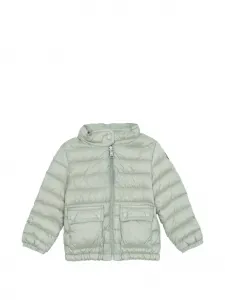 Стеганая куртка с нашивкой-логотипом Moncler Enfant, зеленый