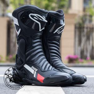ALPINESTARS PROTECTS Мотоциклетные ботинки Xing SMX6V2, всесезонная защита от падений, трековые длинные ботинки для мужчин, черно-бело-красно-серые, размер 44