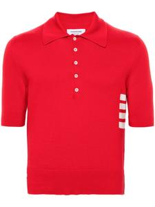 Трикотажная рубашка поло с полосками 4-Bar Thom Browne, красный