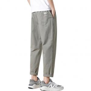 Повседневные брюки Unisex тонкие прямого кроя VanCamel, хаки серый logo