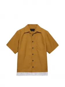 Рубашка с бахромой Prada, желтый