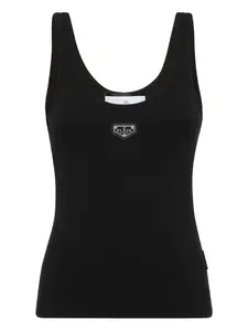 Топ в рубчик Philipp Plein, черный