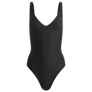 Боди без подкладки, с глубоким вырезом, в виде стрингов Skims, Onyx