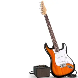 Unbranded Электрогитара - 6-струнная электрогитара с комплектом аксессуаров (натуральный градиент)