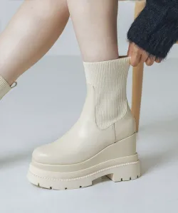 Вязаные короткие ботинки высотой 11 см Evol, цвет Iv