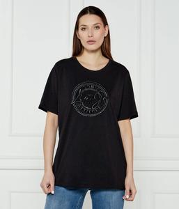 Футболка женская Liu Jo Sport с вышивкой и стразами, черный