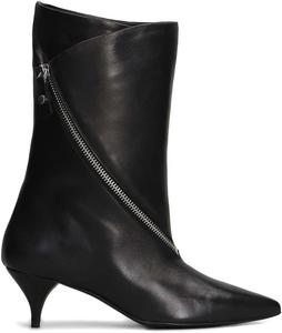 Женские ботильоны на низком каблуке с заостренным носком, челси, короткие ботинки, молния, V-образный вырез, низкий каблук, для вечеринок, свадеб, ночных выходов и офиса NSZPD, Black