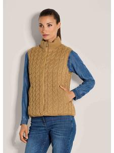 MADELEINE Жилет карамельной вязки косами