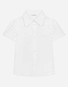 Хлопковая рубашка с логотипом DG Dolce&Gabbana, белый