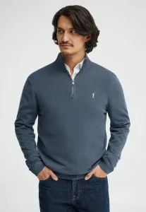 Джемпер ригби с застежкой-молнией Polo Club, Denim Blue