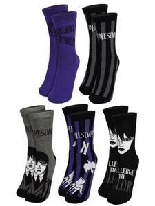 United Labels Набор из 5 пар носков Wednesday, разноцветные носки для кроссовок