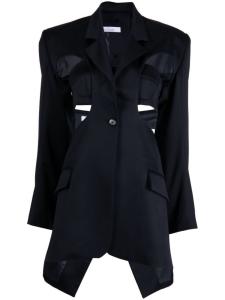 Rokh однобортный блейзер с вырезами, синий