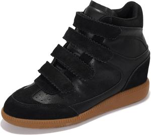 Кроссовки Project Cloud Wedge для женщин - стелька из пены с памятью - легкие женские кроссовки без высокого голенища - стильная обувь на осень 2025 для женщин (Marant), Black