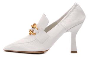 Туфли женские Bottega Veneta с мятым эффектом, белый