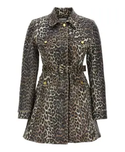 Мини-Платье из джинсовой ткани с принтом Ganni, мультиколор