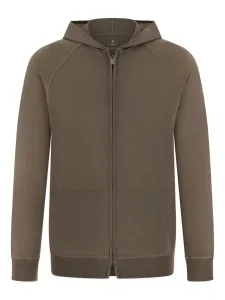 Джемпер на молнии с капюшоном Boggi Milano, бежевый