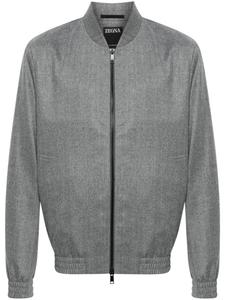 Zegna шерстяная куртка-бомбер, серый