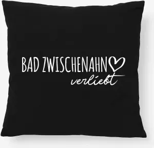 Подушка Huuraa Bad Zwischenahn in Love Gift 40х40см с наполнителем Черный хлопок Декор Bad Zwischenahn Hellweg Druckerei