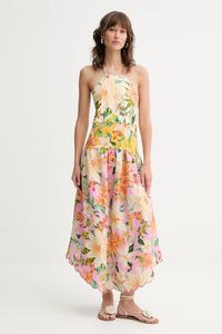 Льняное платье Farm Rio, розовый