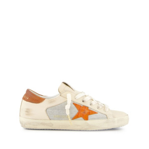 Golden Goose кроссовки из кожи Super-Star, нейтральный цвет