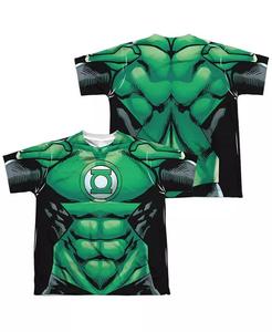 Футболка/футболка из полиэстера с коротким рукавом для мальчиков (принт спереди/сзади) Green Lantern, белый