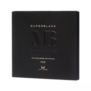 Набор ресниц для макияжа 10d, изгиб c - натуральный изгиб, 1 комплект Many Beauty Master box superblack silk eyelashes individuals