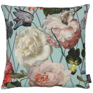 Декоративная подушка SIBYLLA с наволочкой и наполнителем, 1 штука Apelt, Blau/bunt + geblümt