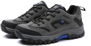 Мужская походная обувь Легкие противоскользящие туфли для прогулок на открытом воздухе, дышащие удобные кроссовки для мужчин, нескользящие повседневные кроссовки Qacksv, серый