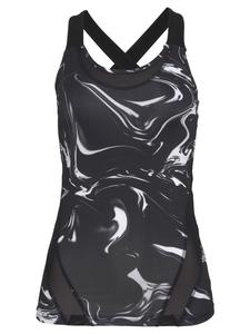 Функциональная рубашка в черно-мраморно-белом цвете LASCANA ACTIVE