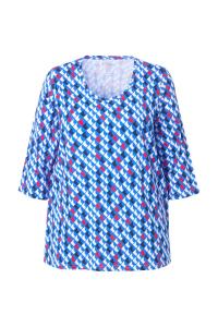 Рубашка Ulla Popken, синий/темно-синий/аквамарин