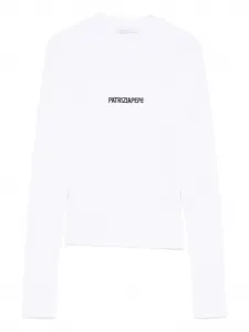 Футболка с длинными рукавами и вышитым логотипом Patrizia Pepe, белый