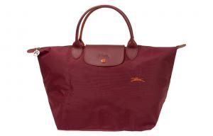 Сумка-пельмень из коровьей кожи, средняя женская сумка через плечо, марсала LONGCHAMP, maroon