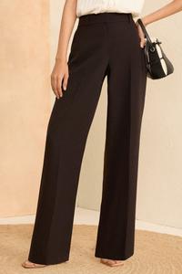 Широкие брюки с высокой талией Love & Roses, черный