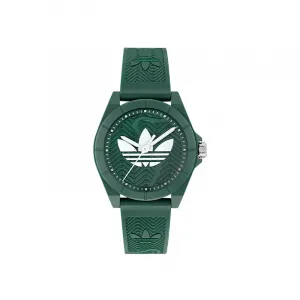Adidas Originals Часы PROJECT Collection Wrist Watch Quartz Movement Silicone Strap Black Dial Unisex, Green