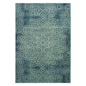 Ковер Constellation Vintage Nova с геометрическим узором Safavieh, синий, 61x244 см