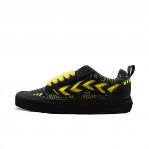 Vans Износостойкие низкие скейтбордные кроссовки Knu Skool, унисекс, черный с желтыми вставками