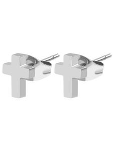 Adeliás Серьги унисекс - серьги-гвоздики из нержавеющей стали серебристого цвета