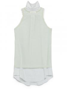 Maison Margiela клетчатая рубашка без рукавов, зеленый