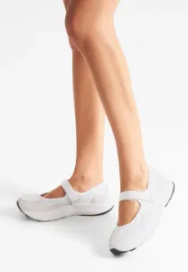 Балетки «мэри» с ремешком на щиколотке Woden, Blanc De Blanc