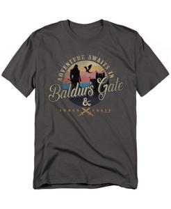 Мужская футболка Приключения ждут в Dungeons And Dragons D&D, Charcoal