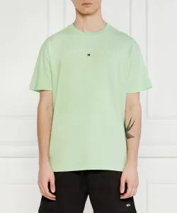 Футболка с линейным логотипом Regular fit Tommy Jeans, зеленый
