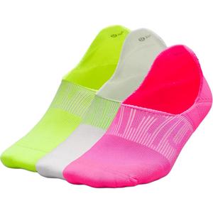 Женские носки щиколотки 3 пары Lululemon, фуксия/белый