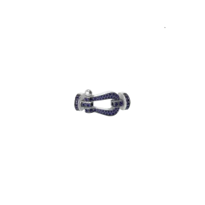 Застежка для браслета Force 10 из белого золота с синими сапфирами, большая модель Fred