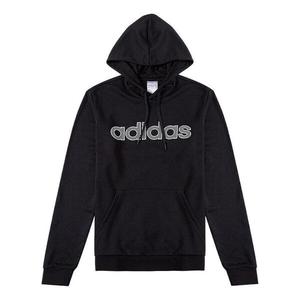 Толстовка Men's adidas neo Alphabet Printing Drawstring Athleisure Casual Sports Black, черный