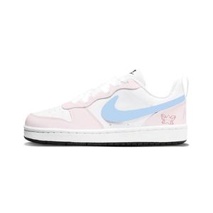 Court Borough Pink Star Blue Cushioning, износостойкие низкие детские скейтборд кроссовки для подростков Nike, розовый